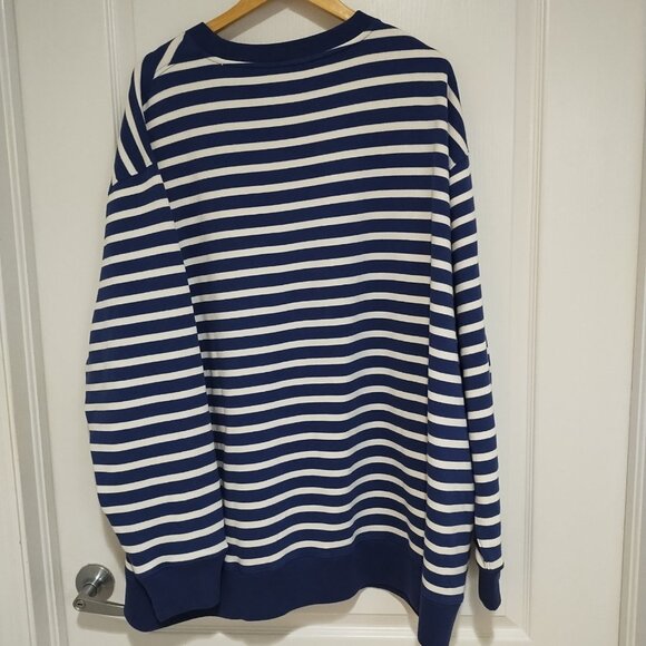 NWT Polo Ralph Lauren Polo Bear Navy and White Striped Sweatshirt 3 XL - Picture 7 of 7